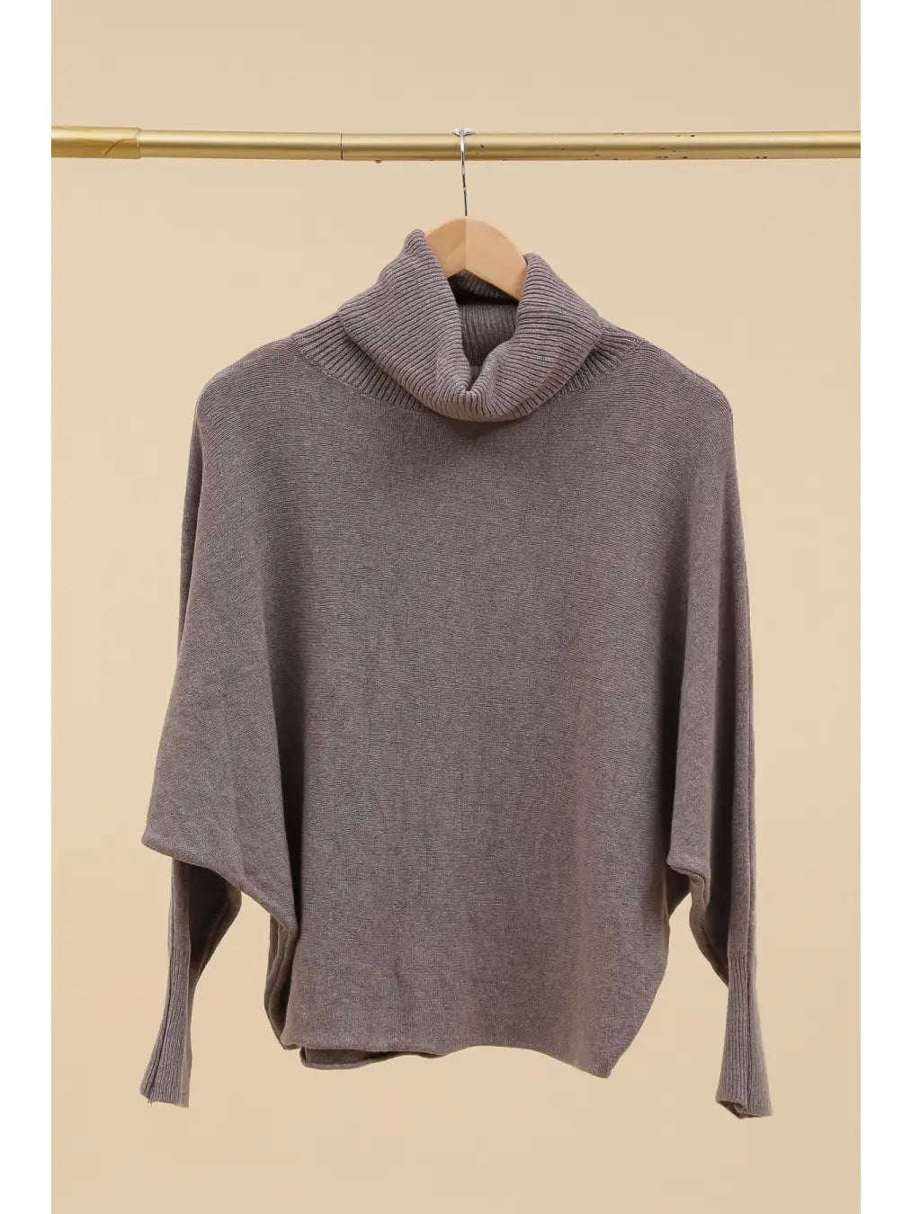 Dolman Sleeve Turtleneck Sweater