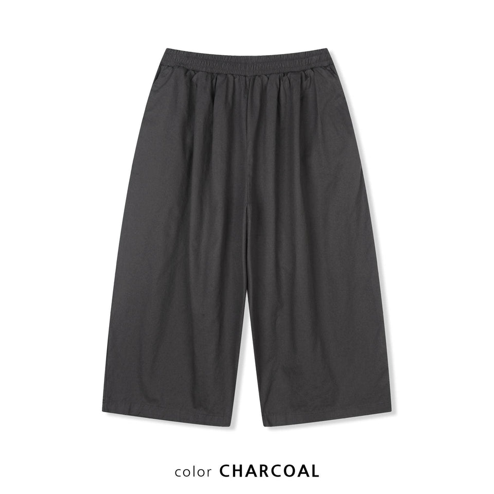 Wide-Leg Pleated Culottes