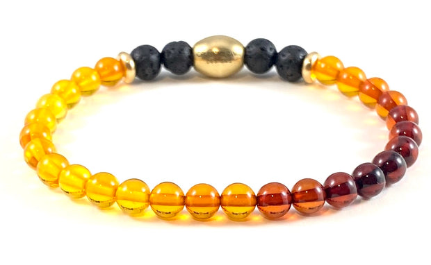 Ombre Amber Stretch Diffuser Bracelet - 6mm