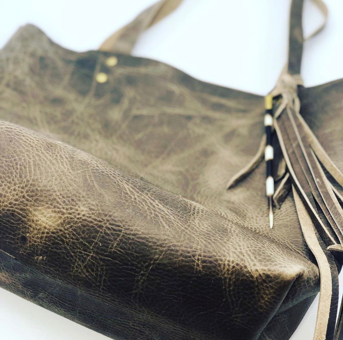 Crunchy Diva Designs Leather Tote Bag