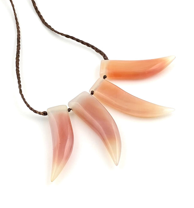 Agate "Tooth" Necklace