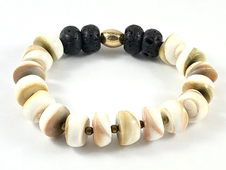Shiva Shell Stretch Bracelet - 12mm