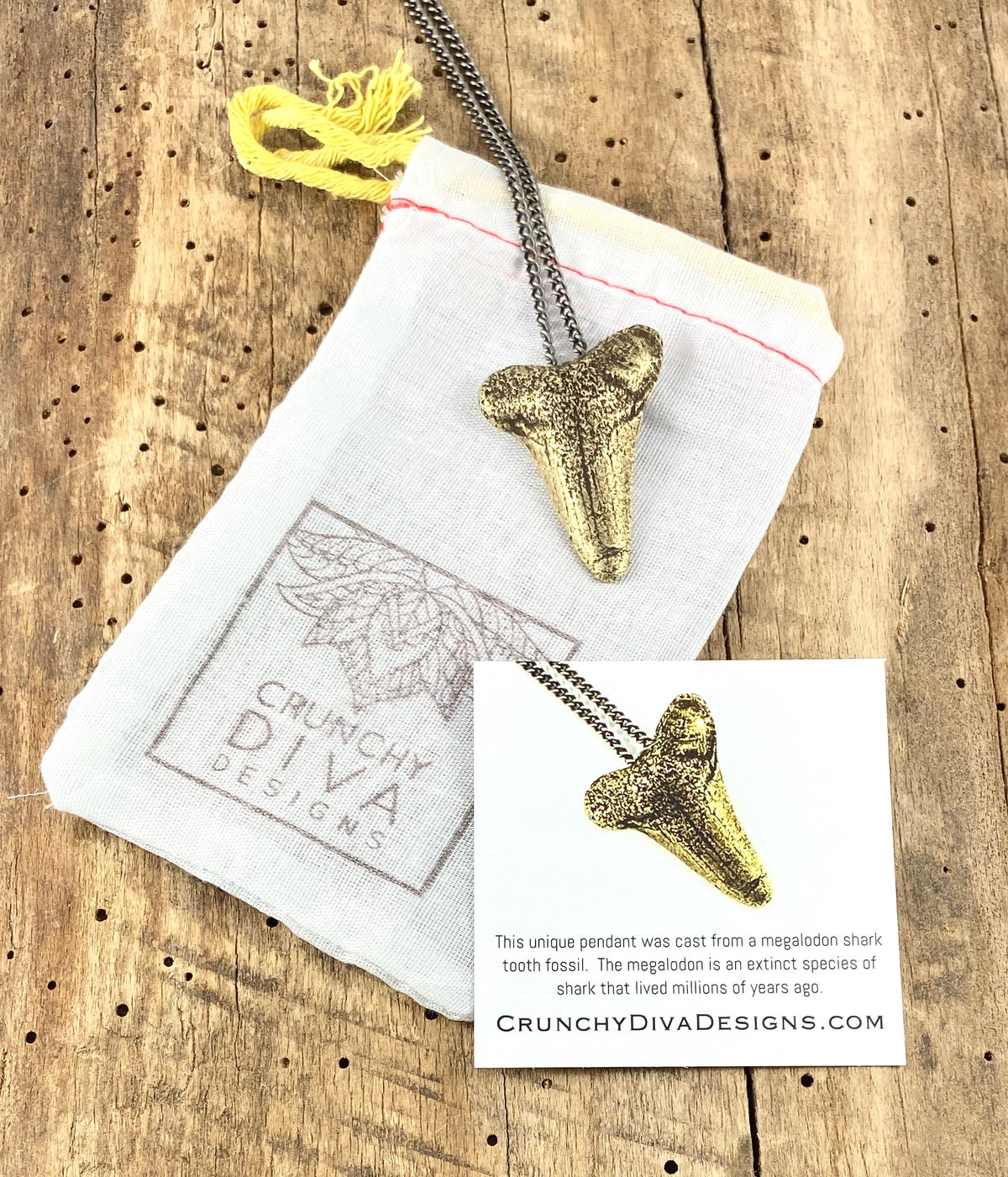 Organic Casting Collection - Megalodon Shark Tooth Necklace