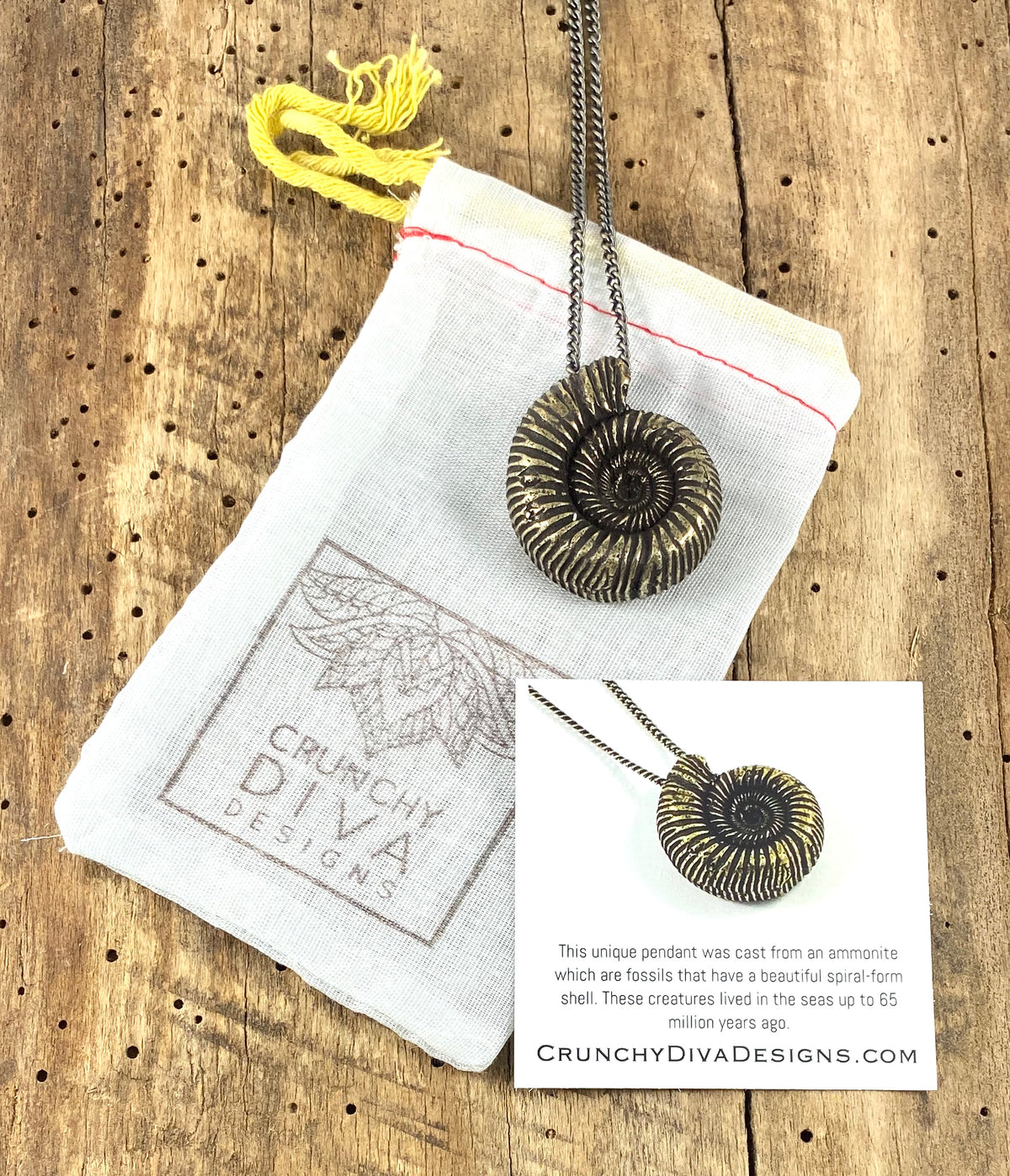 Organic Casting Collection - Ammonite Necklace