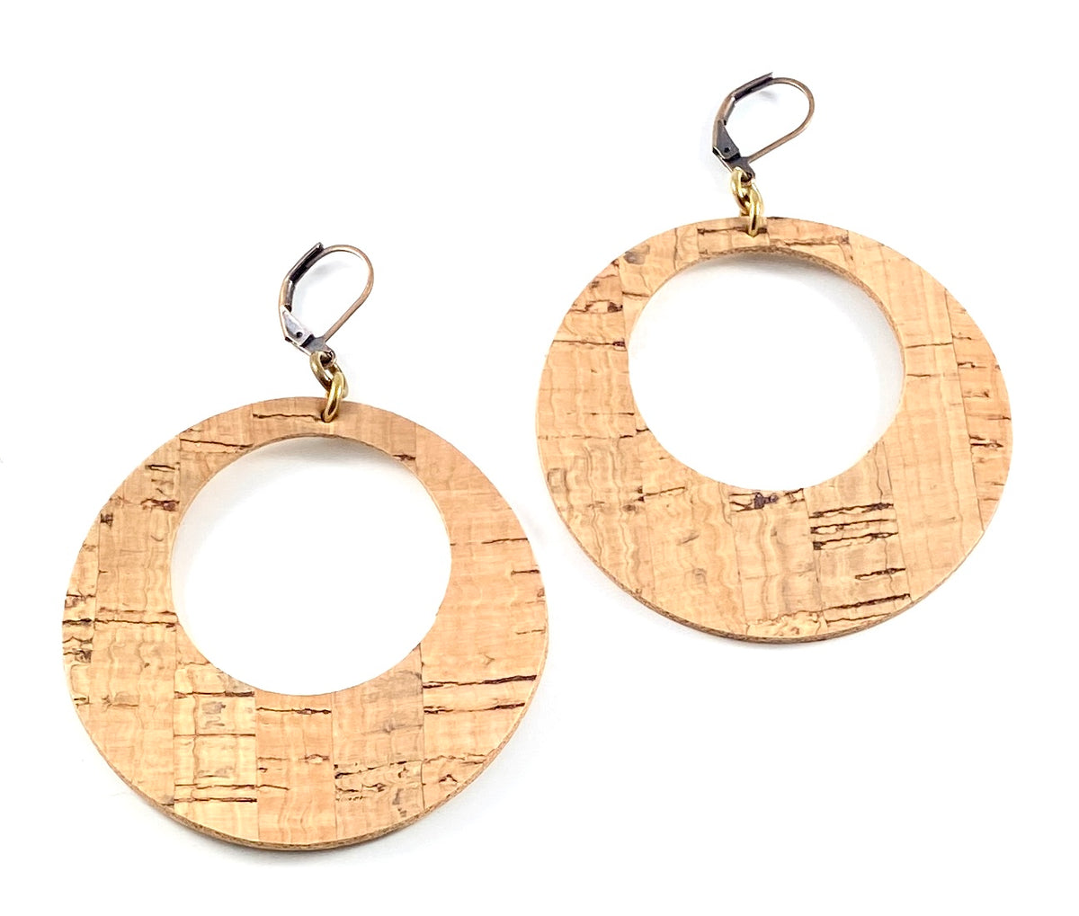 Cork Circle Earrings