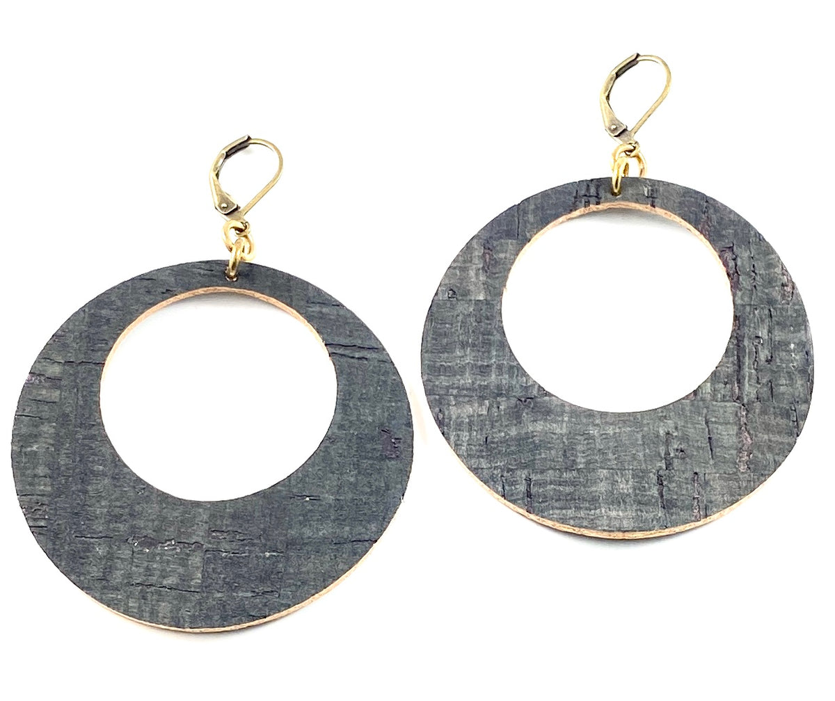 Cork Circle Earrings