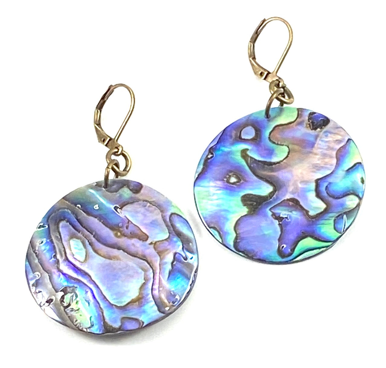 Abalone Disc Earrings