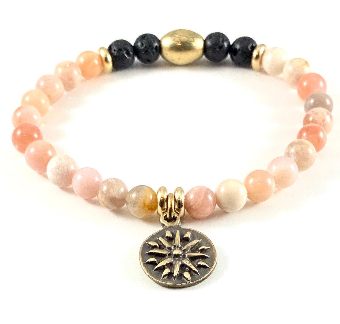 Sun Charm Stretch Bracelet - 6mm