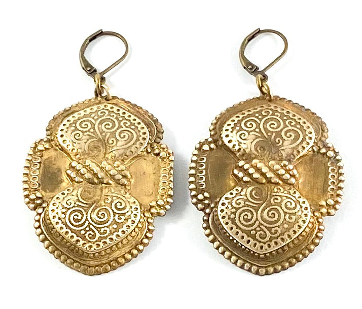 Vintage Stamp Earrings