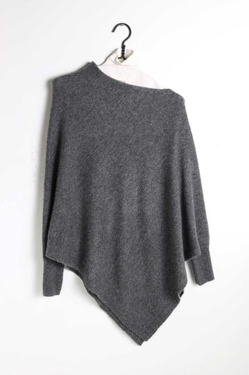Triangle Poncho Sweater with Sleeves